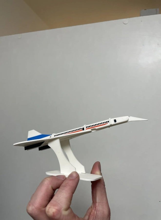 Beoals Concorde Aircraft Model, White Display Stand, Collectible Desk Decor - Image 5